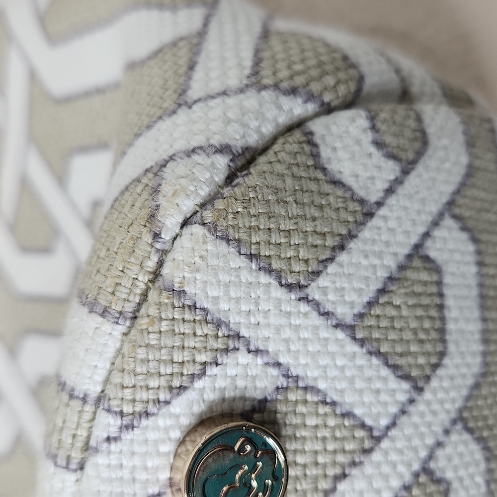 Spartina 449 Veranda Day tote shoulder purse lime green beige coastal leather - Picture 9 of 10